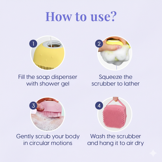 Jiyu Body Shower Scrubber with Dispenser